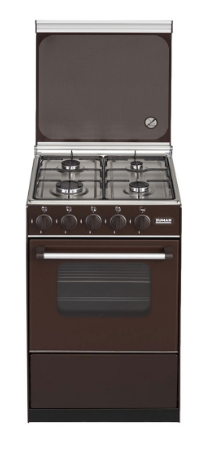 Fogão a Gás Butano 4 Bocas + Forno 54L FQ42001CT (Castanho) - ZUMAN