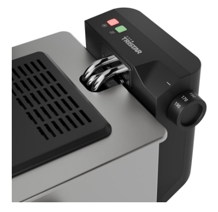 Fritadeira Elétrica 3L 2000W c/ Janela de Visualização (Prateado) - TRISTAR