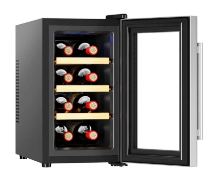 Garrafeira 8 Garrafa(s) Bolero GrandSommelier 830 CoolWood (Preto/Inox) - CECOTEC
