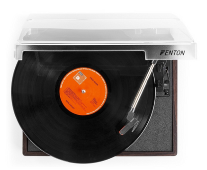 Gira Discos 33/45 RPM c/ Colunas (RP106DW) Madeira Escura - FENTON