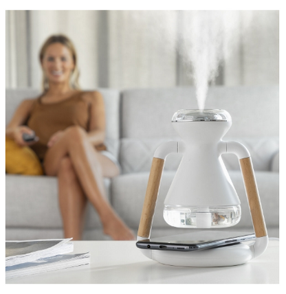 Humidificador Difusor de Aromas "3-EM-1" Misvolt c/ Carregador Qi Indução s/ Fios - INNOVAGOODS