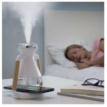 Humidificador Difusor de Aromas "3-EM-1" Misvolt c/ Carregador Qi Indução s/ Fios - INNOVAGOODS