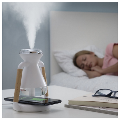 Humidificador Difusor de Aromas "3-EM-1" Misvolt c/ Carregador Qi Indução s/ Fios - INNOVAGOODS