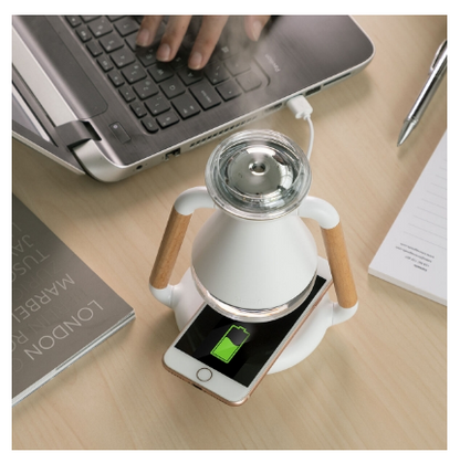 Humidificador Difusor de Aromas "3-EM-1" Misvolt c/ Carregador Qi Indução s/ Fios - INNOVAGOODS