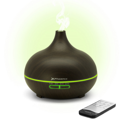 Humidificador e Difusor de Aroma LED 400ml (Preto) - PHOENIX