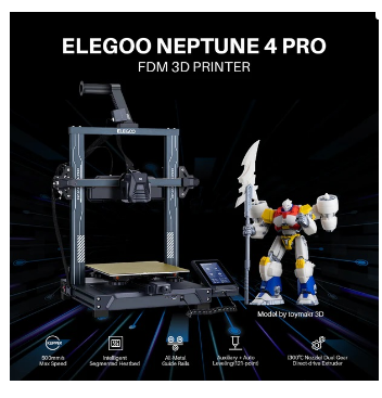 Impressora 3D Neptune 4 Pro (225 x 225 x 265 mm) - ELEGOO