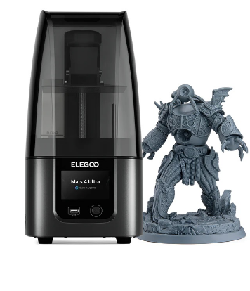 Impressora de Resina 3D Mars 4 Ultra 7" 9K Mono LCD (153 x 77 x 165 mm) - ELEGOO