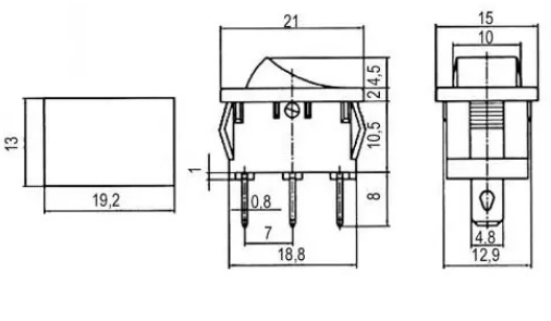 Interruptor Mini ON-ON 6A