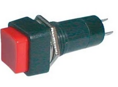 Interruptor Pulsador Tubular Quadrado ON-OFF 1A 250V - Vermelho