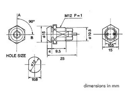 Interruptor de Chave Tubular 3 Posições (OFF-ON-ON)