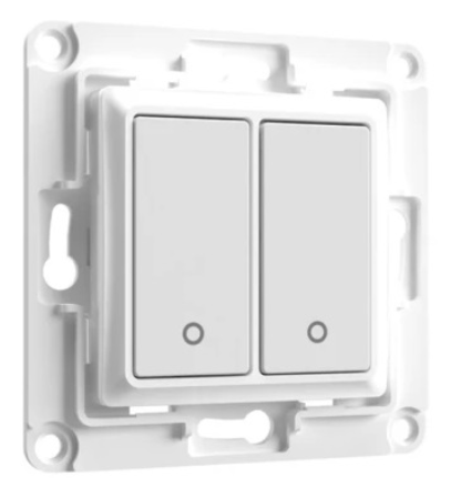 Interruptor de Parede 2 Botões p/ Módulos Shelly (Branco) - Shelly Wall Switch 2