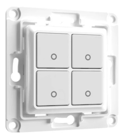 Interruptor de Parede 4 Botões p/ Módulos Shelly (Branco) - Shelly Wall Switch 4