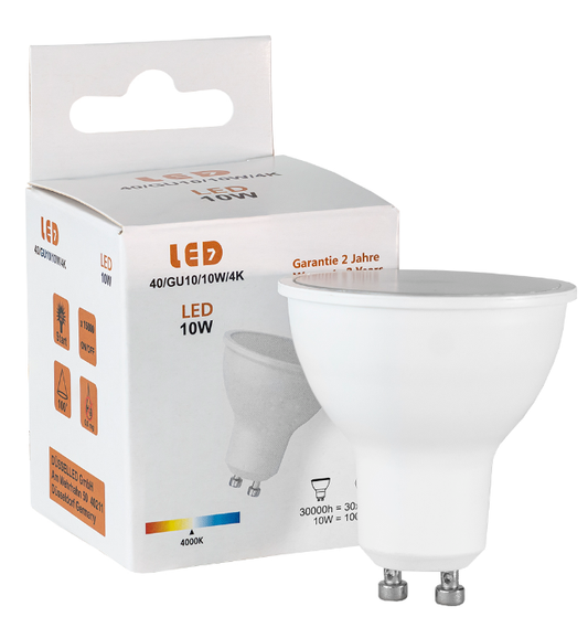 Lâmpada LED 220V GU10 10W Branco 4000K