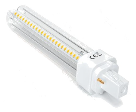 Lâmpada LED PLC G24 2U 220V 15W 3000K 1500Lm