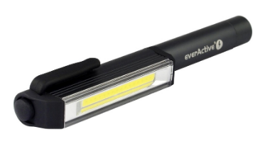 Lanterna Gambiarra LED COB 3W 200Lm Compacta Rotativa 180º de Alumínio c/ Íman - everActive