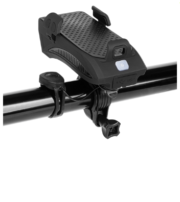 Lanterna de Bicicleta "3-EM-1" c/ Suporte + PowerBank p/ Smartphone - Kruger&Matz MT50
