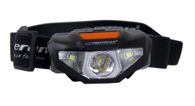 Lanterna de Cabeça 3W + 2x LEDs SMD Laterais "CANIS" - ESPERANZA