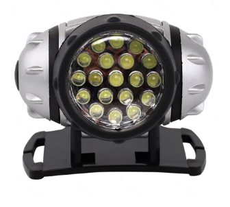 Lanterna de Cabeça c/ 19 LEDs - 3x AAA