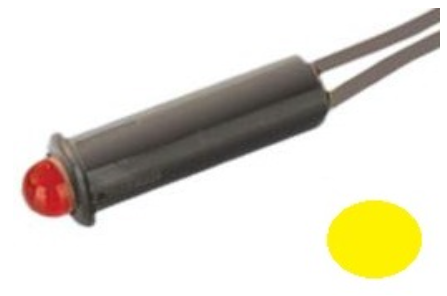 Led 5mm 220V c/ Fios (Amarelo)