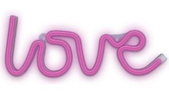Luz Decorativa LED Neon Rosa LOVE - FOREVER