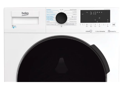 Máquina de Lavar e Secar Roupa HTV7716DSWBTR 7Kg/4Kg 1400rpm Classe D (Branco) - BEKO