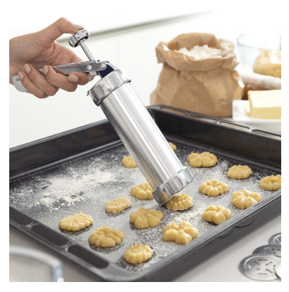 Máquina p/ Fazer Bolachas e Saco Pasteleiro "2-EM-1" Prekies - INNOVAGOODS