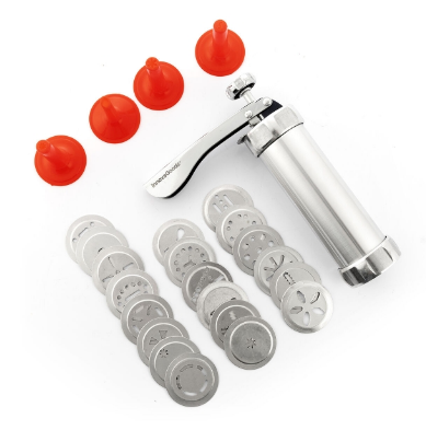 Máquina p/ Fazer Bolachas e Saco Pasteleiro "2-EM-1" Prekies - INNOVAGOODS