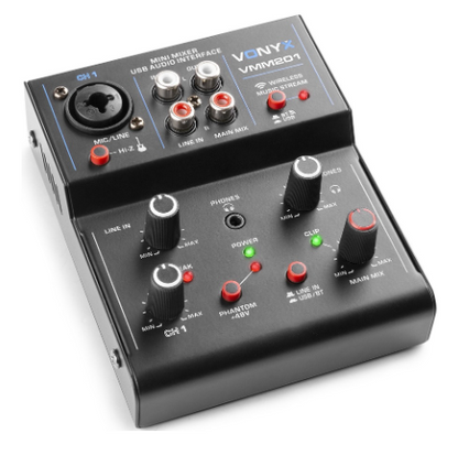 Mesa de Mistura 2 Canais com USB Audio (VMM201) - VONYX
