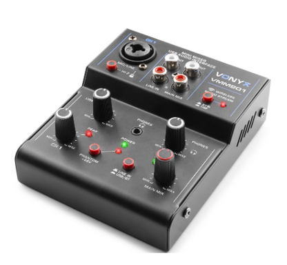Mesa de Mistura 2 Canais com USB Audio (VMM201) - VONYX