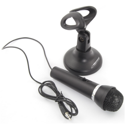 Microfone c/ Suporte p/ PC Jack 3,5mm (1,5 mts) - ESPERANZA