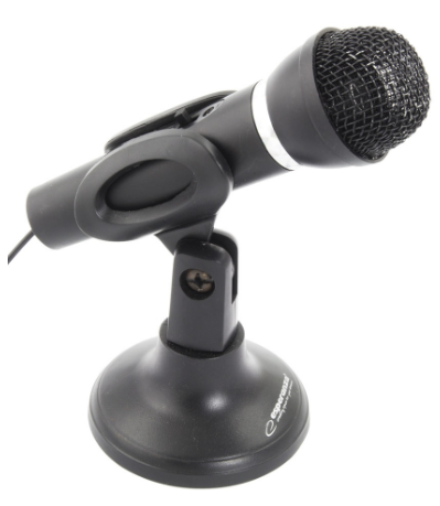 Microfone c/ Suporte p/ PC Jack 3,5mm (1,5 mts) - ESPERANZA
