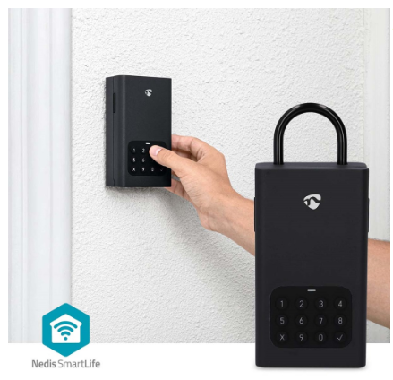 Mini-Cofre de Chaves Inteligente c/ Código + Bluetooth (Compatível c/ Tuya) SmartLife - NEDIS