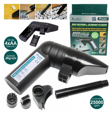 Mini Aspirador Portátil a Pilhas (25000rpm) - Proskit