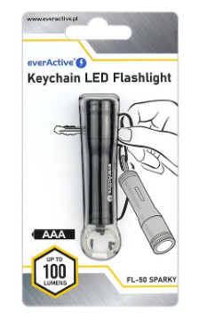 Mini Lanterna LED Porta-Chaves 100Lm (1xAAA) IPX4 - everActive