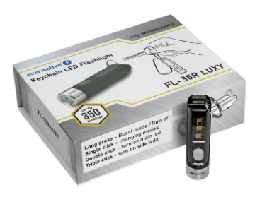 Mini Lanterna LED Porta-Chaves 350Lm (Multi-Modo) Recarregável 300mAh USB-C (IPX4) - everActive