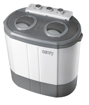 Mini Máquina de Lavar Roupa CR 8052 3Kg (Cinzento/Branco) - CAMRY