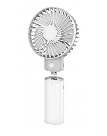 Mini Ventoinha Portátil c/ PowerBank 4000mAh (Branco) - PLATINET
