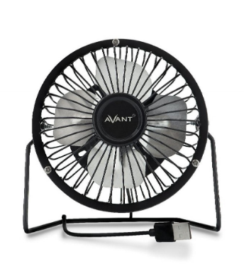Mini Ventoinha USB AV7705 4" 3W (Preto) - AVANTCONNECT