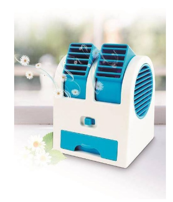 Mini Ventoinha USB/Pilhas c/ Ambientador e Depósito (500ml)