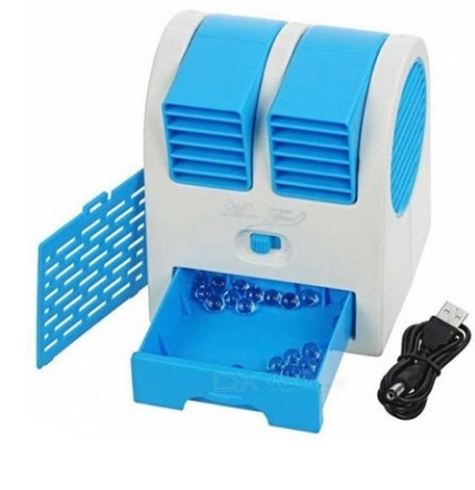 Mini Ventoinha USB/Pilhas c/ Ambientador e Depósito (500ml)