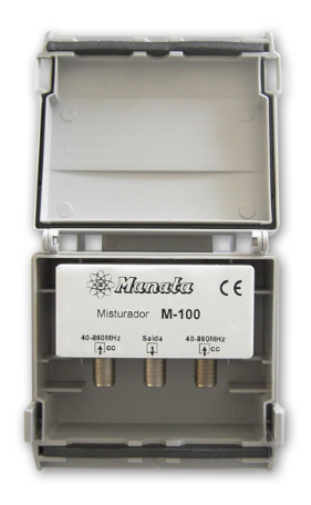 Misturador Antena 2 Entradas VHF / UHF - MANATA