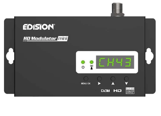 Modulador Digital HDMI "FULL HD" 1080p c/ Display para DVB-T/MPEG4 Mini - EDISION