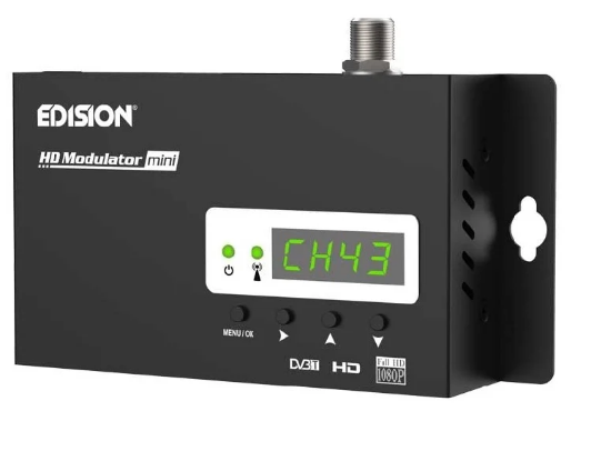 Modulador Digital HDMI "FULL HD" 1080p c/ Display para DVB-T/MPEG4 Mini - EDISION