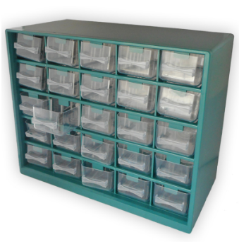 Modulo 25 Gavetas de Arrumo de Componentes