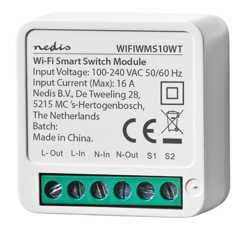 Módulo Interruptor SmartLife Wi-Fi 3680W (Branco) - NEDIS