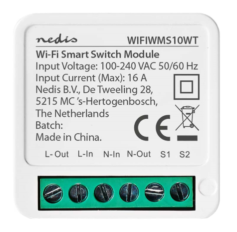 Módulo Interruptor SmartLife Wi-Fi 3680W (Branco) - NEDIS