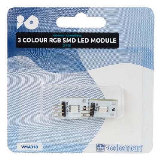 Módulo LED SMD RGB de 3 Cores (2pcs) Compatível c/ Arduino - WHADDA WPM318