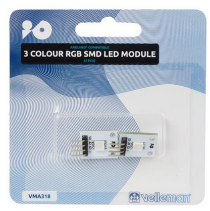 Módulo LED SMD RGB de 3 Cores (2pcs) Compatível c/ Arduino - WHADDA WPM318