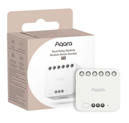 Módulo de Relé Duplo Aqara T2 220V 10A Zigbee (Branco) - XIAOMI
