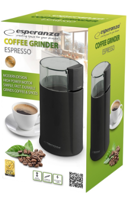 Moedor de Café Espresso 160W (Preto) - ESPERANZA